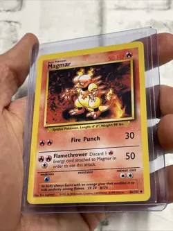 Magmar 36/102 Base Set Pokemon Card Uncommon Vintage Vtg NM/MT Never Played TCG - Image 2