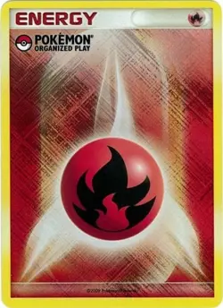 NM-Mint Fire Energy (2009 Unnumbered POP Promo) Pokemon League & Championship Ca - Image 1