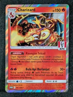 2021 Pokemon CHARIZARD 181/SM-P KFC Chaki Kids Meal Promo | Indonesian (C) - Image 1