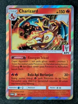 2021 Pokemon CHARIZARD 181/SM-P KFC Chaki Kids Meal Promo | Indonesian (C) - Image 1
