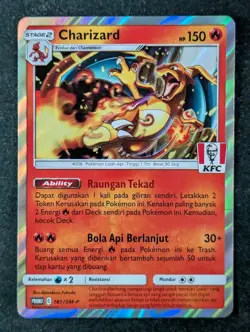 2021 Pokemon CHARIZARD 181/SM-P KFC Chaki Kids Meal Promo | Indonesian (C) - Image 1