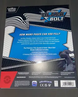 Pokemon Scarlet Violet Black Bolt Binder Collection SEALED IN HAND - Image 2