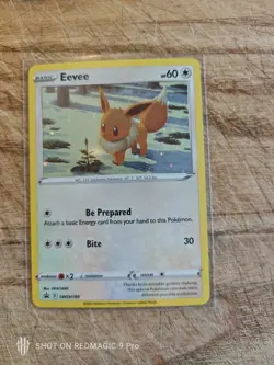 Eevee SWSH190 Black Star Promo Cosmos Holo Pokemon Card NM - Image 1