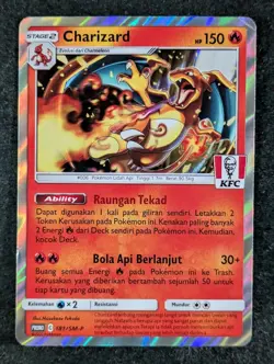 2021 Pokemon CHARIZARD 181/SM-P KFC Chaki Kids Meal Promo | Indonesian (B) - Image 1