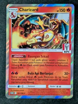 2021 Pokemon CHARIZARD 181/SM-P KFC Chaki Kids Meal Promo | Indonesian (B) - Image 1