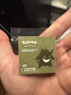 Vintage 1999 Pokemon Artbox Sticker Gengar R02 Gold Bordered Holo Series 1 Rare - Image 4