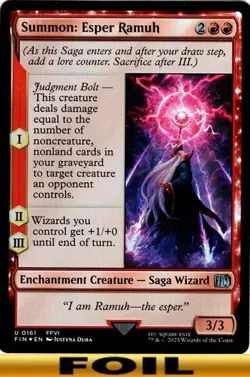 1x - Summon: Esper Ramuh - FOIL - Final Fantasy - UC NM MTG - Image 1