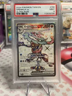 2024 POKEMON TWM ENGLISH GRENINGA EX ULTRA RARE PSA 9 - Image 1