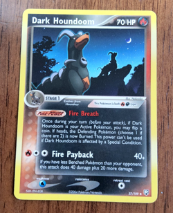 Pokemon TCG Dark Houndoom EX Team Rocket Returns 37/109 non holo 2004 NM - Image 1