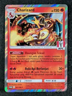 2021 Pokemon CHARIZARD 181/SM-P KFC Chaki Kids Meal Promo | Indonesian (A) - Image 1