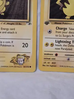 Lt. Surge's Pikachu #81/132 - 2000 Pokemon Gym Heroes 1st Edition And Unlimited - Image 3