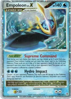 Pokemon: Diamond and Pearl: Holofoil Empoleon Lv. X: Moderately Played Condition - Image 1