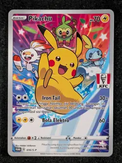 2021 Pokemon PIKACHU 016/S-P KFC Chaki Kids Meal Promo | Indonesian (J) - Image 1