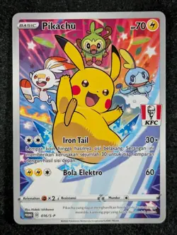 2021 Pokemon PIKACHU 016/S-P KFC Chaki Kids Meal Promo | Indonesian (H) - Image 1