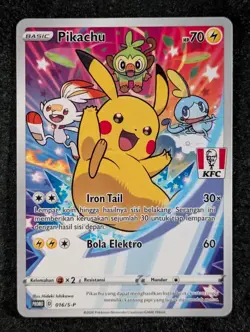 2021 Pokemon PIKACHU 016/S-P KFC Chaki Kids Meal Promo | Indonesian (G) - Image 1
