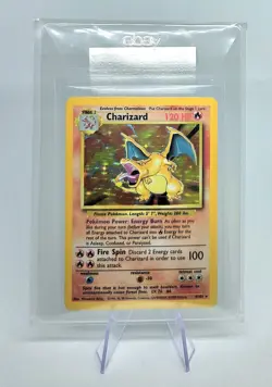 Pokemon TCG Charizard #4/102 Base Set Unlimited Holo Rare Excellent Condition! - Image 1