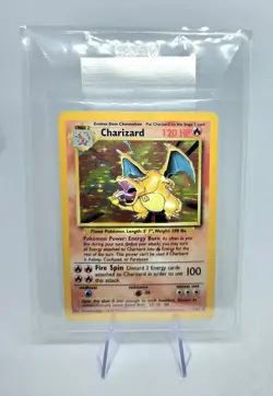 Pokemon TCG Charizard #4/102 Base Set Unlimited Holo Rare Excellent Condition! - Image 2