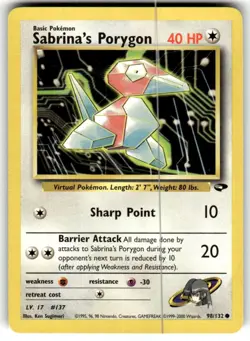 Pokemon TCG Sabrina's Porygon Gym Challenge 98/132 Regular Unlimited Common VLP - Image 1