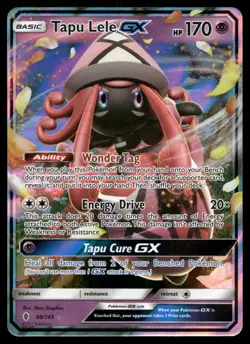 Pokemon Tapu Lele GX 60/145 Guardians Rising Ultra Rare Holo LP - Image 1