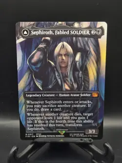 2025 MTG Final Fantasy Borderless Sephiroth, Fabled Soldier Mythic 0317 - Image 1