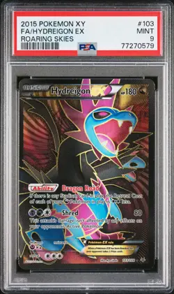 POKEMON 2015 XY Roaring SKies Full Art HYDREIGON EX #103 PSA 9 Mint RARE - Image 1