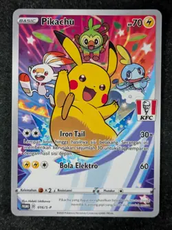 2021 Pokemon PIKACHU 016/S-P KFC Chaki Kids Meal Promo | Indonesian (A) - Image 1