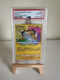 PSA 10 Raikou Amazing Rare 050/185 Vivid Voltage GEM MT | Graded Pokemon Card - Image 2