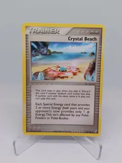 Crystal Beach Uncommon Trainer Card EX Crystal Guardians 75/100 TCG Pokemon - Image 1
