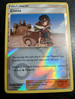 Zinnia 64/70 Trainer Dragon Majesty Reverse Pokemon Holo Foil - Image 1