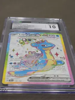 PSA 10 Lapras ex Stellar Crown Ultra Rare Holo Pokemon Card 158/142 - Image 2