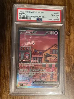 Mew ex SVP 053 Pokemon Scarlet Violet 151 UPC Promo Full Art Card PSA 10 - Image 1