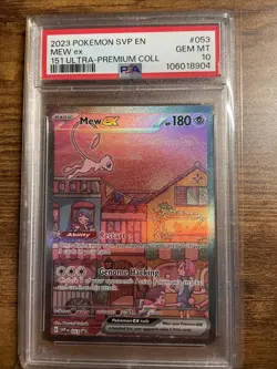 Mew ex SVP 053 Pokemon Scarlet Violet 151 UPC Promo Full Art Card PSA 10 - Image 3