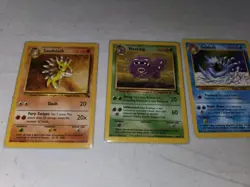 3x Fossil Set Pokemon Cards - WOTC Vintage - NM/LP - Golduck, Sandslash, Weezing - Image 1