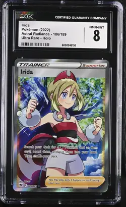 CGC 8 Irida 2022 Astral Radiance 186/189 Ultra Rare Holo Pokemon Card psa - Image 1