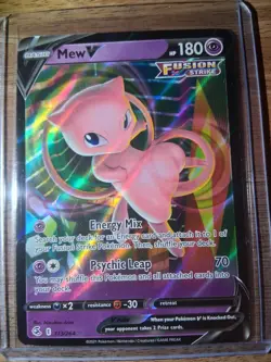 Mew V 113/264 Fusion Strike Holo Pokemon TCG Trading Card Game - Image 1