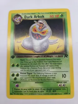 Dark Arbok 19/82 - 1st Edition Team Rocket Vintage Pokemon Card - NM - Image 1