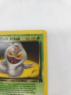 Dark Arbok 19/82 - 1st Edition Team Rocket Vintage Pokemon Card - NM - Image 2
