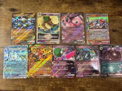 Japanese Pokemon Cards Lot of 9- EX Double Rare - Pokemon Japan Chinese Mew - Image 1