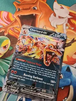 Pokemon Card Charizard EX Scarlet & Violet Paldean Fates 054/091 Double Rare 2 - Image 2