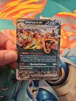 Pokemon Card Charizard EX Scarlet & Violet Paldean Fates 054/091 Double Rare 2 - Image 3