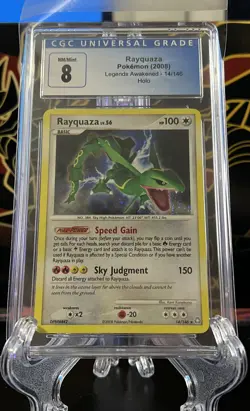 CGC 8 NM/Mint Pokemon 2008 Legends Awakened Rayquaza Holo 14/146 - Image 1