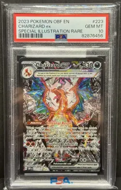 Pokemon 2023 Charizard ex 223/197 SIR Obsidian Flames GEM MINT PSA 10 - Image 1