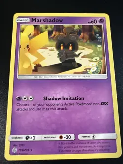 Pokemon Card Marshadow Cosmic Eclipse Reverse Holo Rare 103/236 MP - Image 1