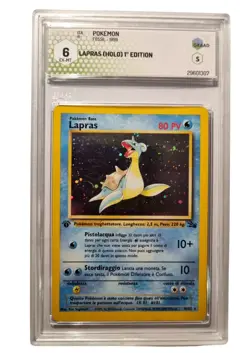 Pokemon Lapras 10/62 Fossil Rara Holo Prima Edizione Wizards ITA Graad 6 - Image 1