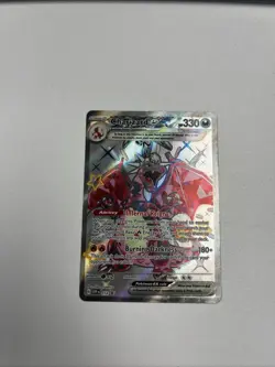Pokemon TCG Charizard EX SVP074 Paldean Fates Black Star Promo Tin NM Condition - Image 1