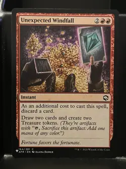 Unexpected Windfall Forgotten Realms Regular NM The List Mystery MTG Magic Card - Image 1