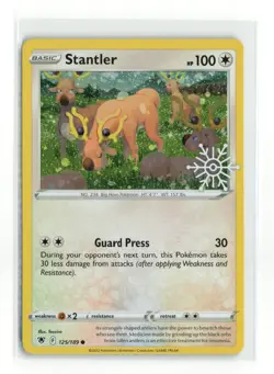 Stantler 125/189HOLO Holiday Snowflake Stamped Pokemon TCG NM - Image 1