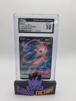 Pokemon TCG Mew V Fusion Strike 250/264 Holo Full Art Ultra Rare CGC GEM MINT 10 - Image 1