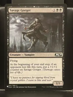 Savage Gorger Core Set 2020 Regular NM The List Mystery MTG Magic Card - Image 1