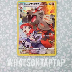 Pokemon Card Hisuian Arcanine TG08/TG30 Super Rare Sword Shield Lost Origin LP - Image 1